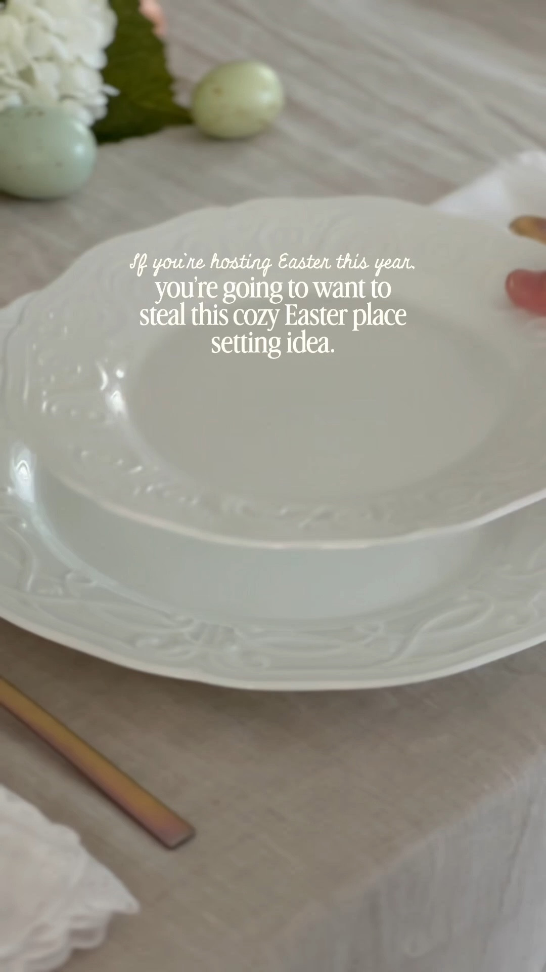 If you’re hosting Easter this year, steal this Easter place setting idea. It’s so cute and cozy!!!

#LTKHome #LTKSeasonal