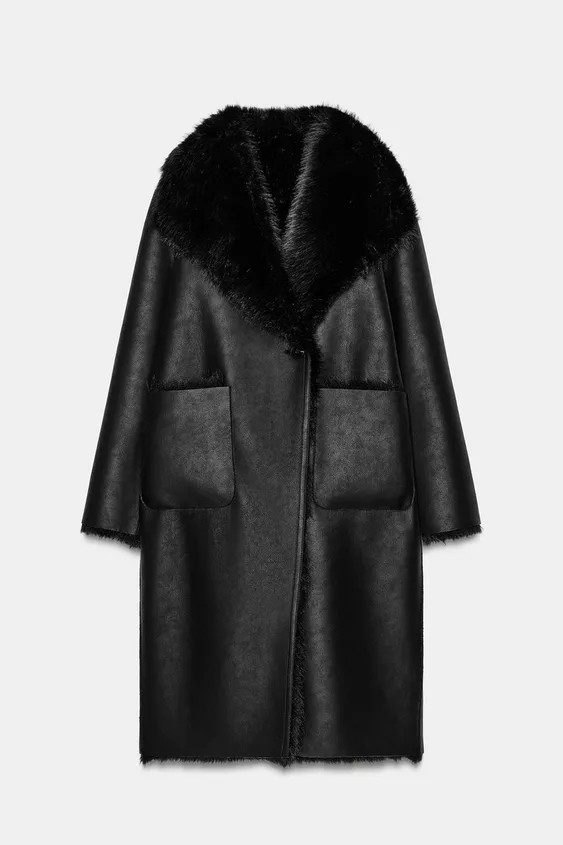 REVERSIBLE FAUX FUR DOUBLE-FACED COAT | Zara US