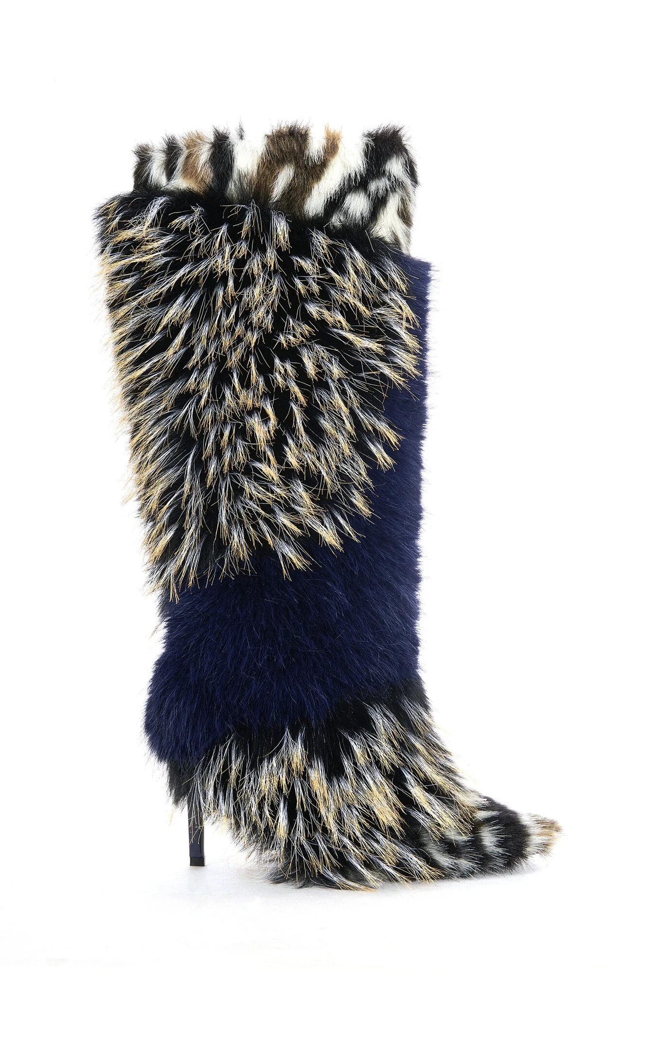AZALEA WANG Upendo Navy Knee High Stiletto Boots - Size 6 | PacSun