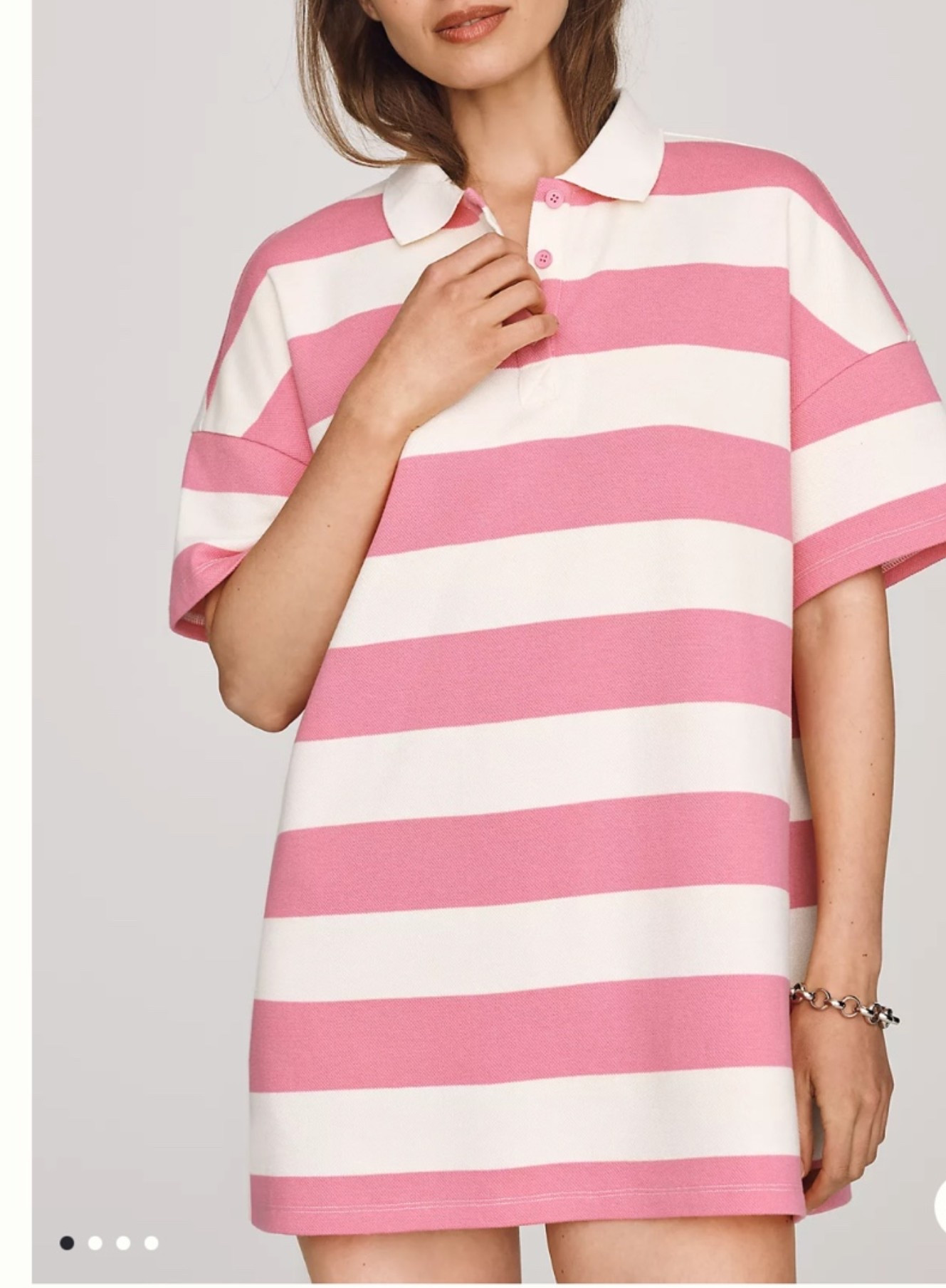 Pink striped polo mini dress

#LTKSeasonal