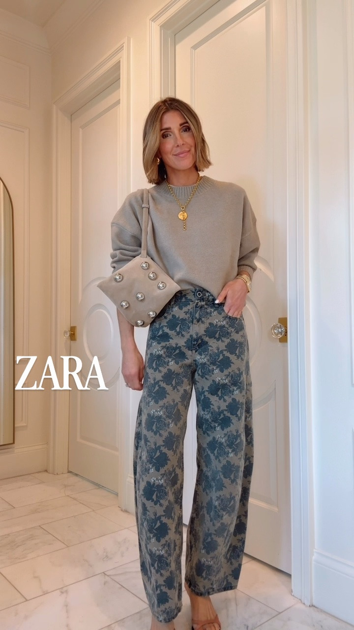 Zara fall outfit idea! I’m 5’7 wearing size small in the sweater and 2 in the pants, runs tts.