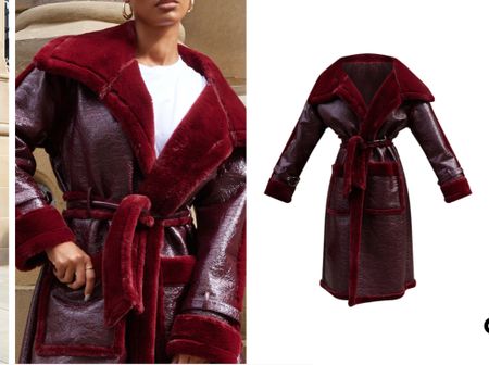 Burgundy Vinyl contests faux fur midi coat
Another Fall-Winter must have coat
So much love for this style. It looks luxury, but affordable.

#LTKsalealert #LTKSeasonal #LTKstyletip