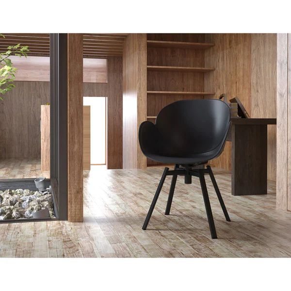 Modern Black 360-degree Swivel Accent Chair (Set of 2) | Bed Bath & Beyond