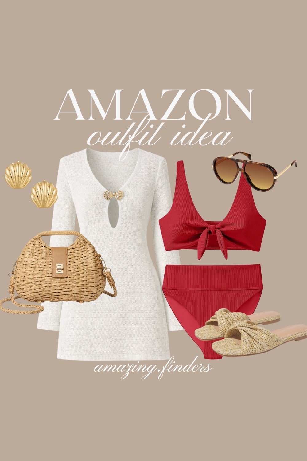 LILIE&WHITE Seashell Stud Earrings For Women Gold Earrings Seashore Earrings Nautical Jewelry For Women Sea life Jewelry beach earrings summer jewelry,
ZAFUL Swim Suits for Women 2024 High Waisted Bikini Sets for Women Two Piece Swimsuits Tummy Control Bathingsuit Full Coverage Ruched Bikini Bottom Red X-Large
Raffia Flat Sandals for Women Straw Woven Braided Twist Slip On Slides - Summer, Open Toe, Beach, Comfort, Dressy,
Woven Straw Purse with Crossbody Strap, Clutch Purses for women, Boho Summer Beach Bag Shoulder Vacation Handwoven,
ANRABESS Women Beach Cover Ups 2026 Summer Crochet Knit Swimwear Mesh Bathing Suit Hollow Out Dress Swimsuit Vacation Clothes,
SOJOS Retro Oversized Aviator Polarized Sunglasses for Women Men Vintage Shield Large Shades SJ2657