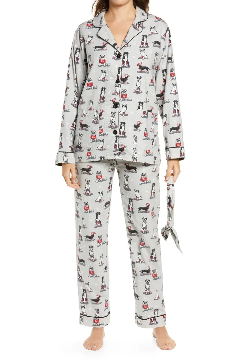Flannel Pajamas with Headband | Nordstrom