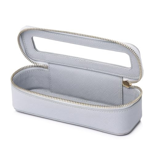 LOFOWN Makeup Brush Bag Slim Clear Makeup Bag Travel Cosmetic Case and Brush Holder Waterproof Toiletry Makeup Bag with Zipper Purse Organizer for Women (Gray, Slim) | Amazon (US)