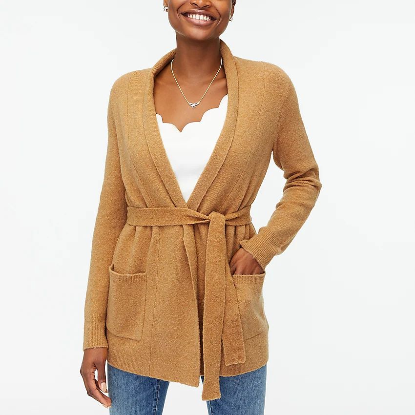 Wrap cardigan sweater in extra-soft yarnItem BC532 
 Reviews
 
 
 
 
 
11 Reviews 
 
 |
 
 
Write... | J.Crew Factory