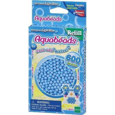 Aquabeads Solid Light Blue Bead Pack, Arts & Crafts Bead Refill Kit for Children - 600 solid light blue beads | Target
