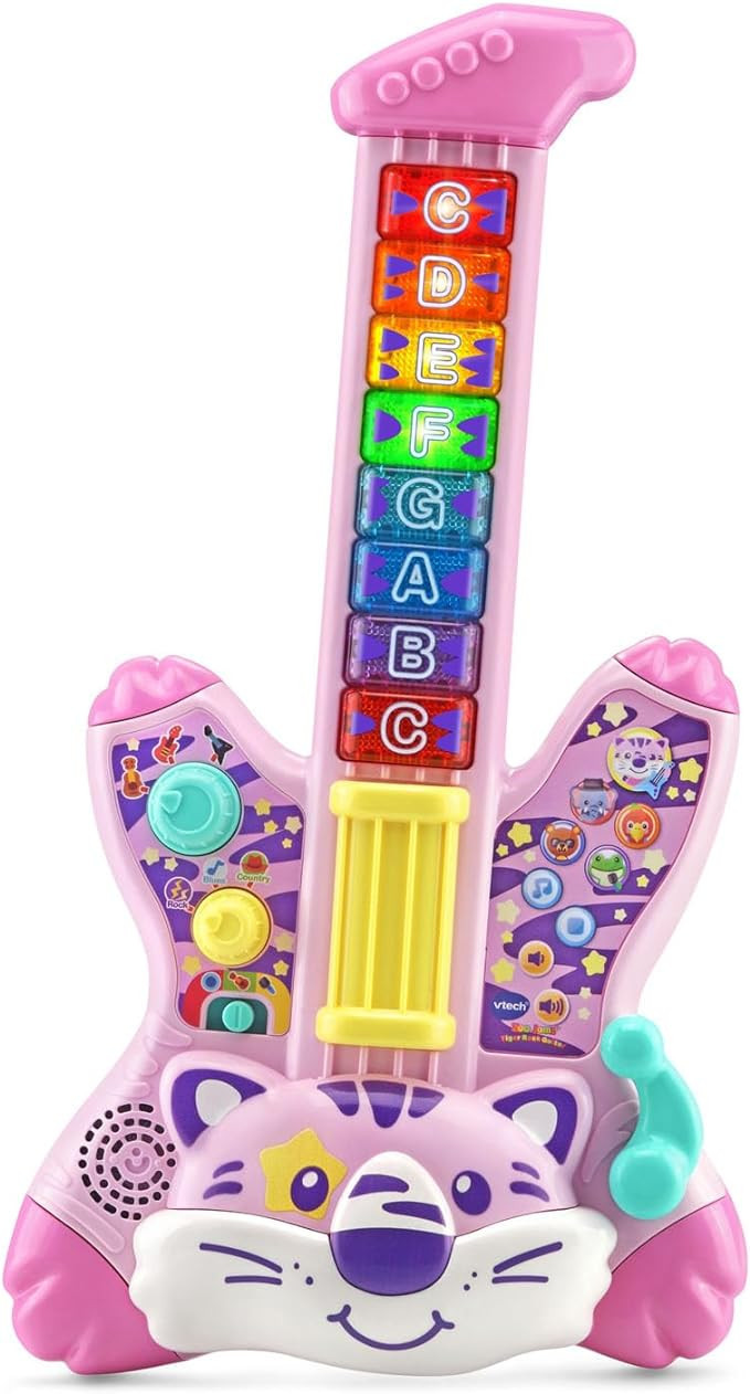 VTech Zoo Jamz Tiger Rock Guitar, Pink | Amazon (US)