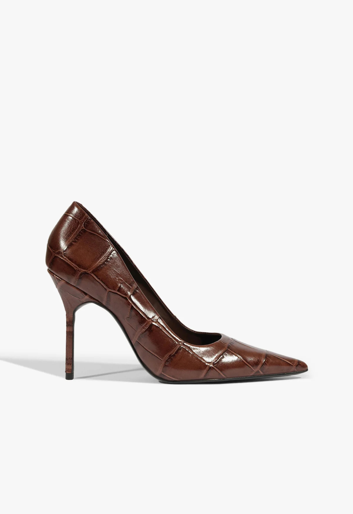 Brown Croc Pump Gia | SCHUTZ | Schutz (US)
