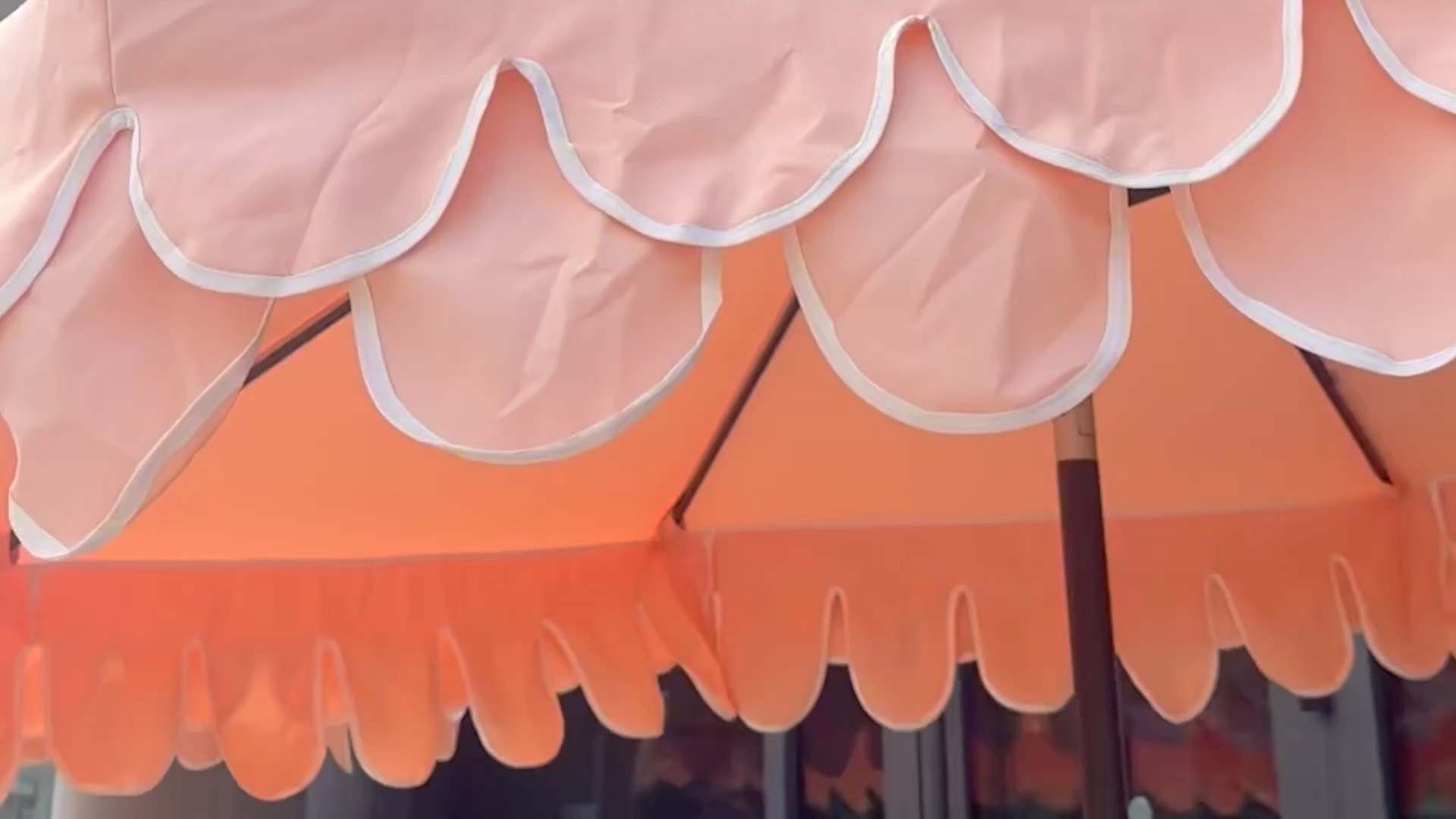 That soft blush-peach tone, the double scalloped edges, the delicate white trim catching the breeze… it’s the kind of detail that instantly changes the feeling of a space ✨  

This is the easiest kind of summer refresh—just one or two of these umbrellas can effortlessly elevate any backyard or patio, adding that light, layered, resort-like elegance without overdoing anything.  

It’s not just shade, it’s atmosphere.  

#outdoorumbrella #backyardrefresh #patioinspo #resortstyle #outdoorliving #summervibes #designmoment #layereddetails #elevatedliving 

 #LTKMothersDay #LTKHome #LTKSaleAlert