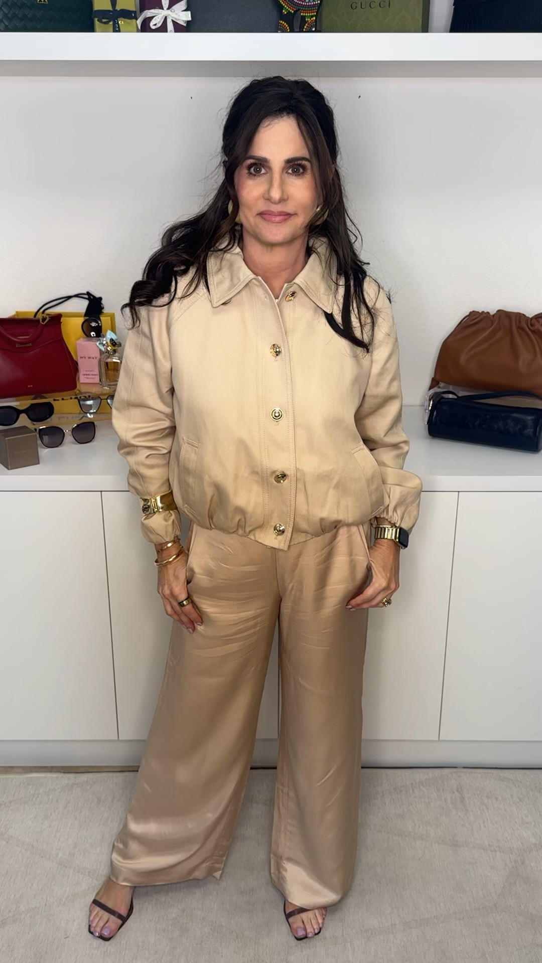 The perfect spring monochrome neutral look. A great bubble jacket to with  jeans  or a skirt . 
Wearing an XS in jacket and 0p in pants. #springmonochromestyle #bubblejacket 

#LTKPetite #LTKOver40 #LTKSaleAlert

#LTKPetite #LTKOver40 #LTKgrwm