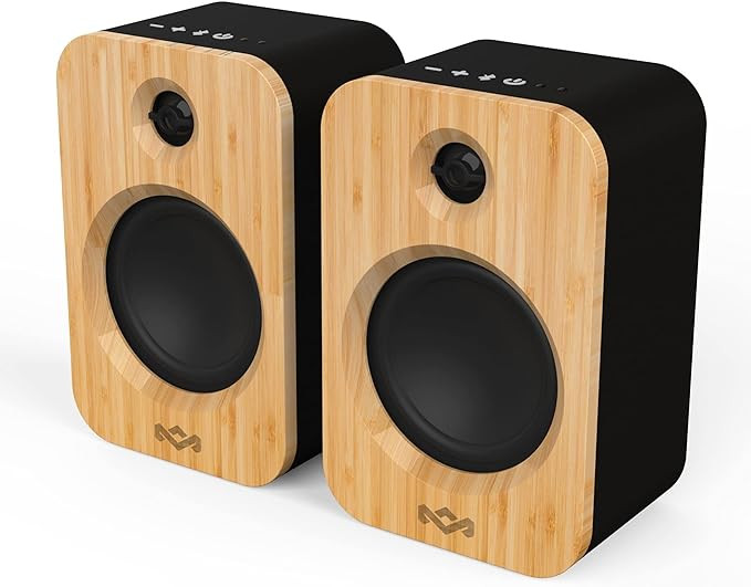 House of Marley Get Together Duo, Powerful Bookshelf Speakers with Wireless Bluetooth Connectivit... | Amazon (US)