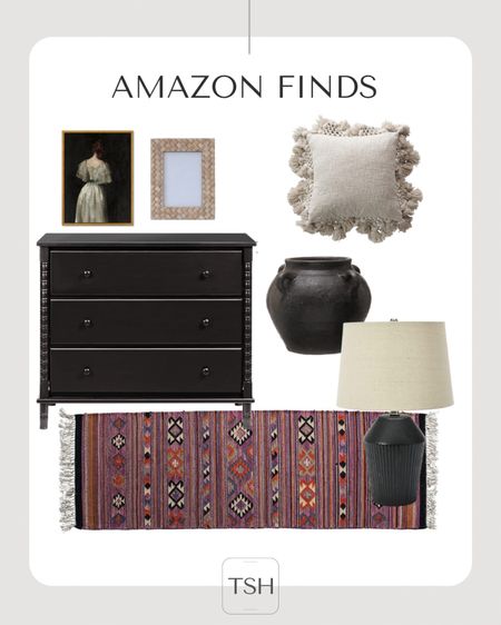 I’m completely in love with this rug & artwork mixed with black!  Rug is perfect for an entryway, bathroom, laundry room, mudroom, kitchen !

Amazon decor, home decor, dresser, table lamp, artwork, throw pillows, vase, area rug  

#LTKunder100 #LTKhome #LTKFind