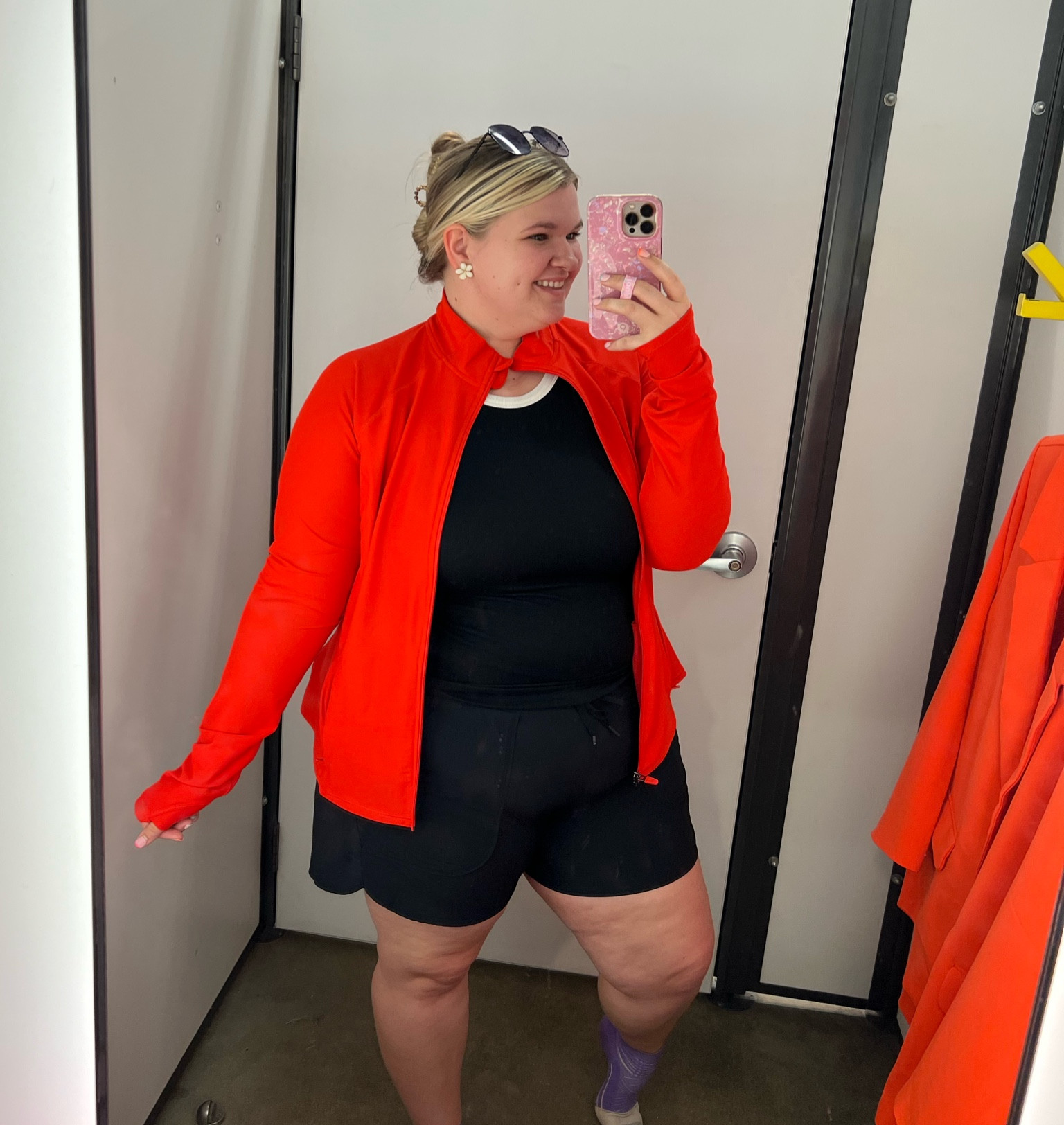 Red athletic jacket wearing the 2x super comfortable and flattering!! On sale for $29.99 comes in 6 colors! Thank on sale at target for $5.60

#LTKSpringSale #LTKplussize