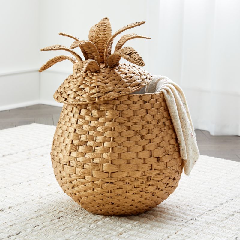 Pineapple Floor Basket | Crate & Barrel