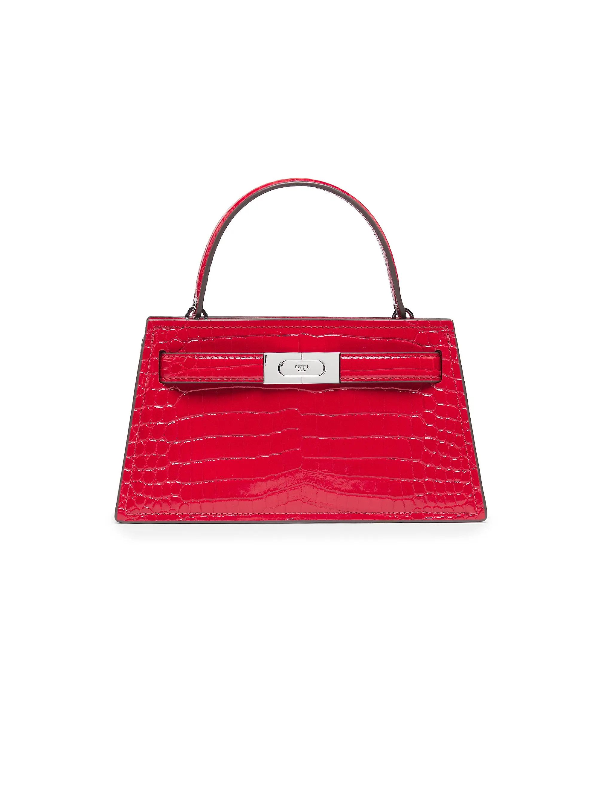 Tory Burch Petite Lee Radziwill Croc-Embossed Leather Bag | Saks Fifth Avenue | Saks Fifth Avenue