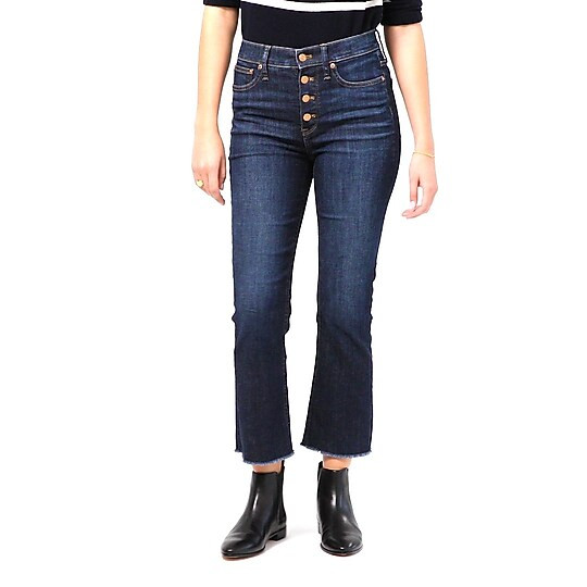 9" demi-boot crop jean in Dark Worn wash | J. Crew US