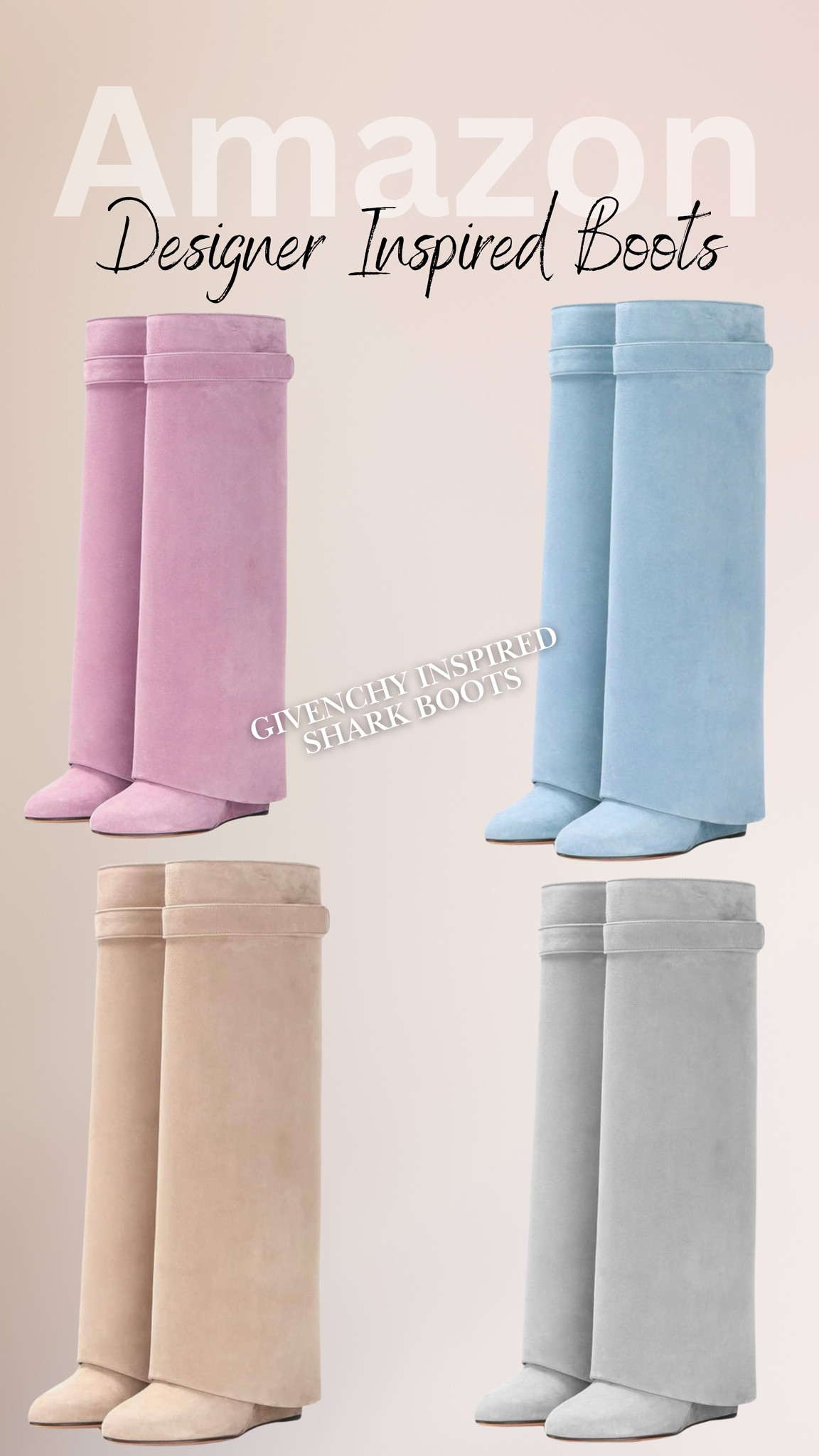 Givenchy Inspired Shark Boots on Amazon   

| boots | knee high boots | designer inspired | affordable luxury | shoe inspo | faux suede | faux suede boots | affordable fashion 

#LTKShoeCrush #LTKGiftGuide #LTKFindsUnder100