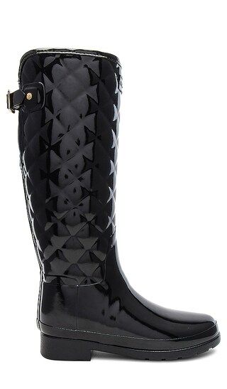 Refined Gloss Quilt Tall Boot in Black | Revolve Clothing (Global)