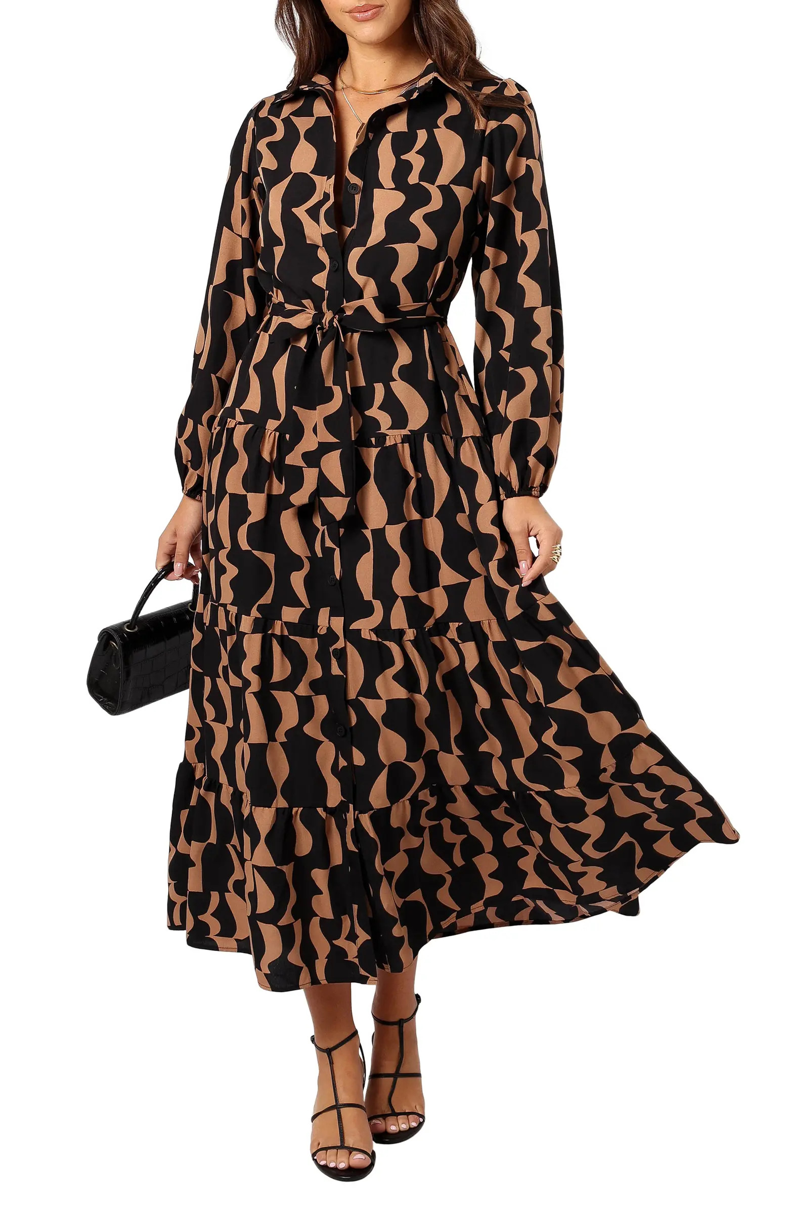 Lincoln Tie Waist Long Sleeve Maxi Dress | Nordstrom