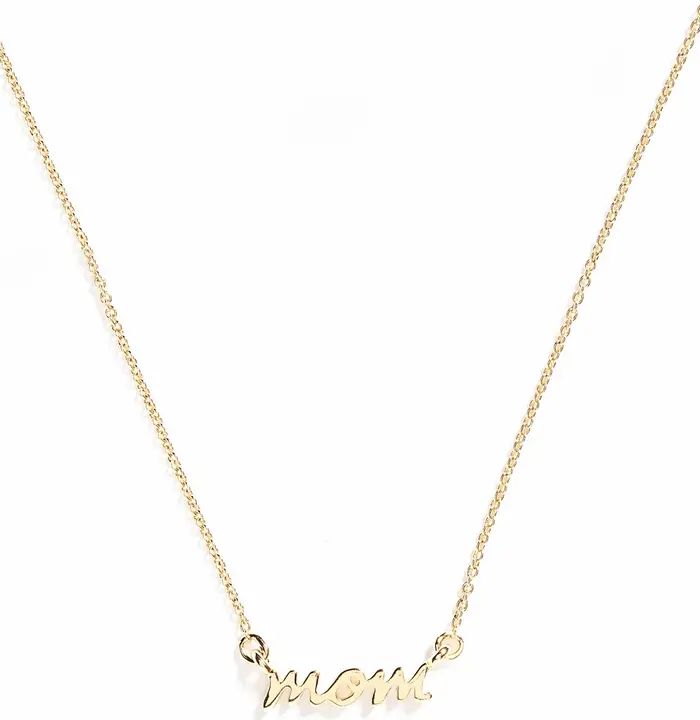 'say yes - mom' pendant necklace | Nordstrom