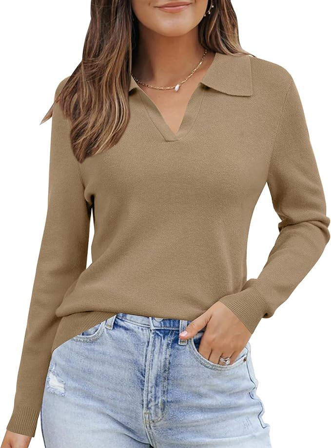 Arach&Cloz Women’s Wool Blend Collared Fall Pullover Sweaters Business Casual Outfits 2025 | Amazon (US)
