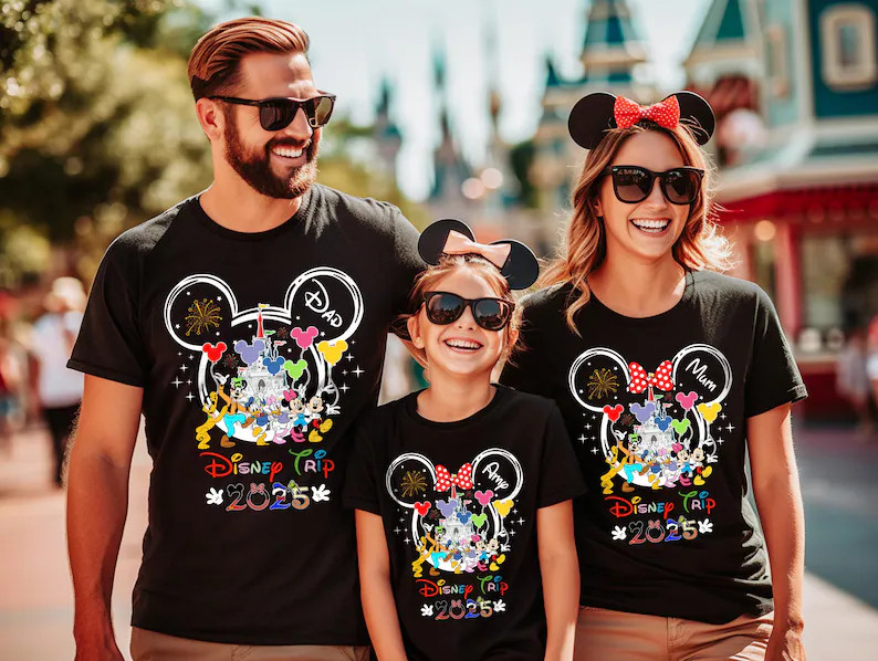 Personalized Disney Trip Shirts, Disneyland Shirts, Disney Vacation T-shirt, Disney Family Matchi... | Etsy (US)
