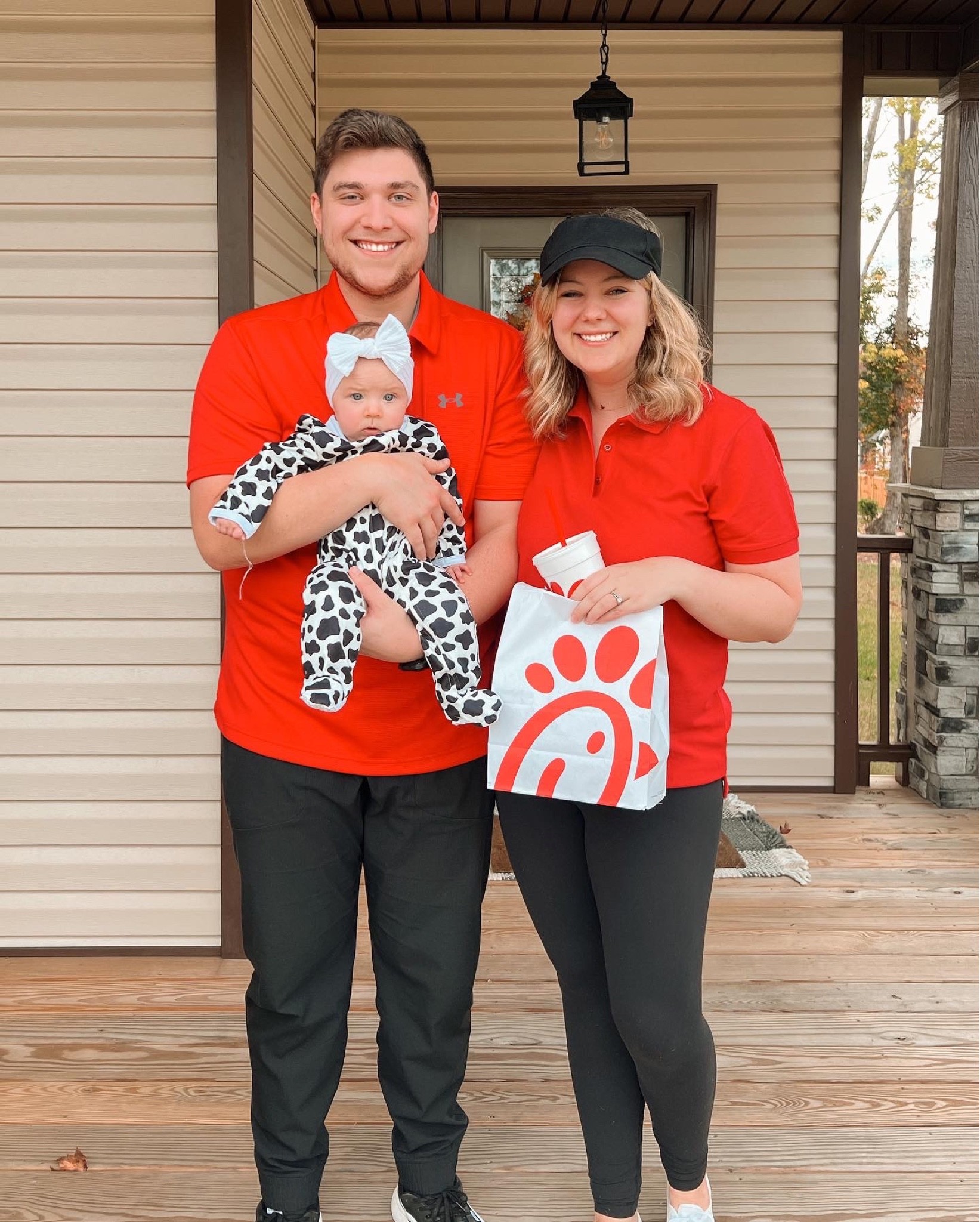 Chick fil a Halloween costume / family of 3 / baby’s first Halloween 

#LTKunder50 #LTKfamily #LTKSeasonal