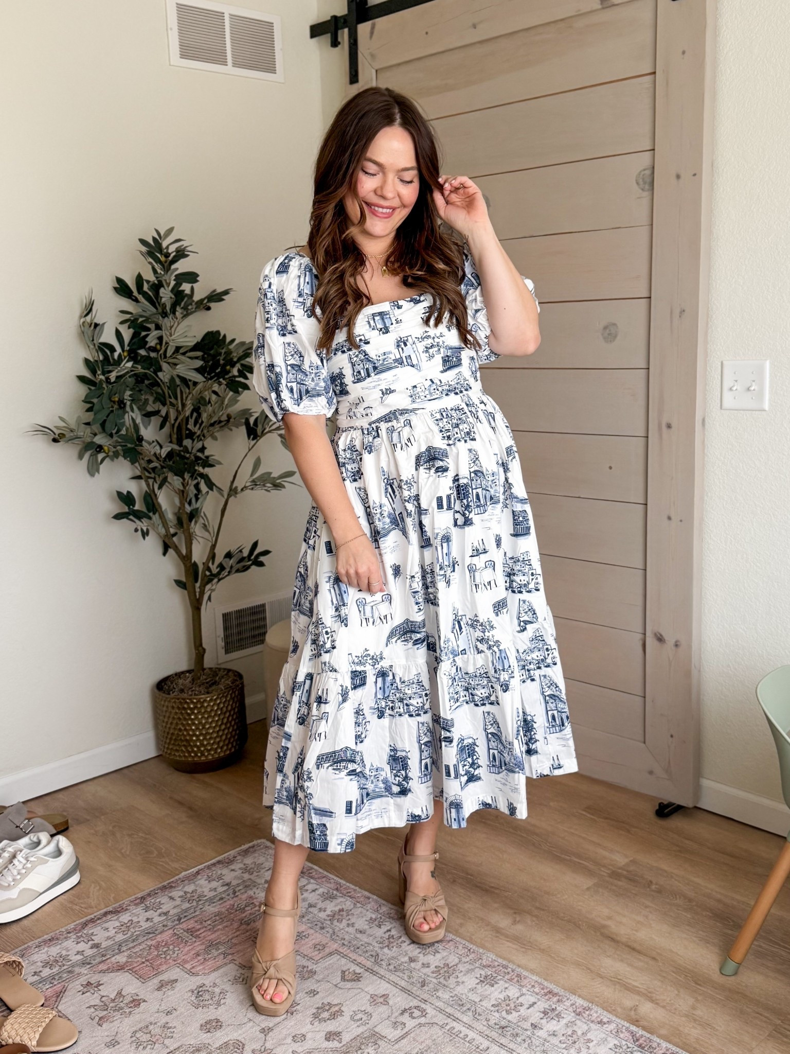 Abercrombie spring dresses on sale! Puff sleeve midi dress perfect for Easter 🌸Size large in all!

Use code DRESSESAF for an additional 15% off the dress sale happening now 

Spring fashion / spring dresses / blue and white dress / Easter dresss / mom style 

#LTKStyleTip #LTKFindsUnder50 #LTKSaleAlert