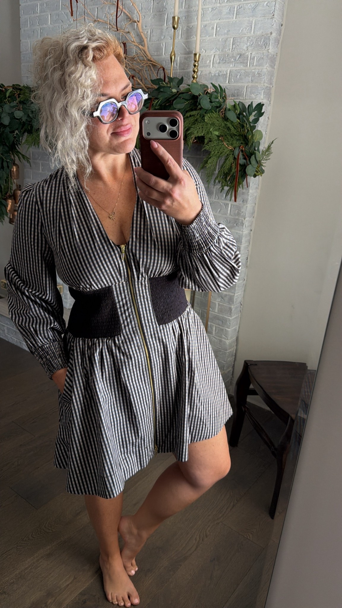 ON SALE! Runnnn!!! Wore this to the last Winter wedding of the season! I’m so happy I had long sleeves on a chilly day. It has a double zipper, elastic cuffed balloon sleeves and a nice stretchy waistband to CINCH your right in. It’s a bit low cut as well. 

No longer comes in this print, but they have some great prints for Spring. 

Wearing a Medium

#LTKdatenight #LTKsale #LTKdresses