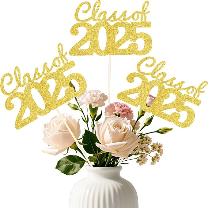 Graduation Centerpieces for Tables 2025, Gold Class of 2025 Graduation Centerpieces Decorations, ... | Amazon (US)