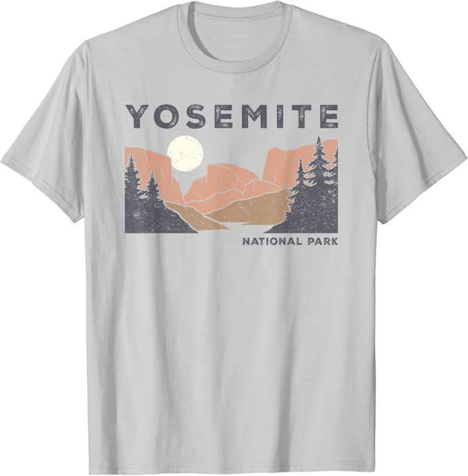Retro Yosemite Half-Dome National Park Vintage Womens Mens T-Shirt | Amazon (US)