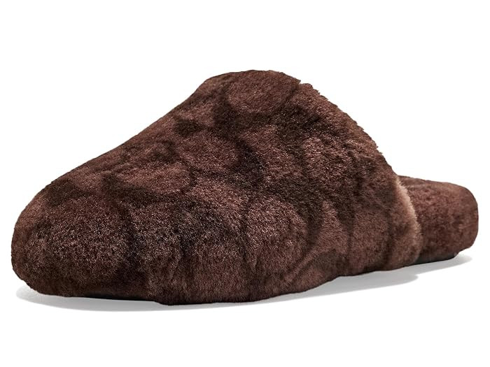 COACH Signature Shearling Slippers Women's Slippers Dark Cherry: 8 M | Zappos.com