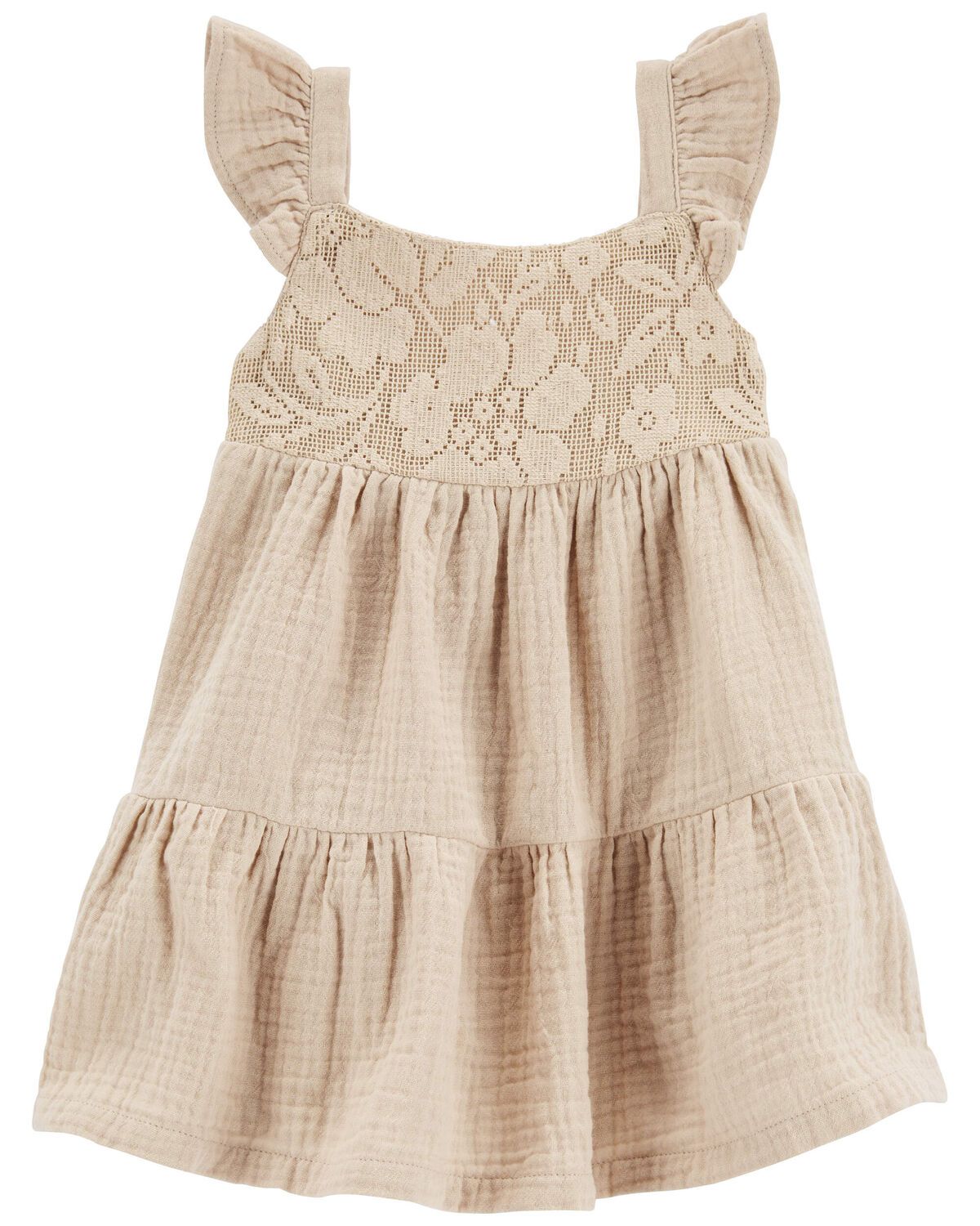 Baby Lace Tiered Flutter Dress | Carter's