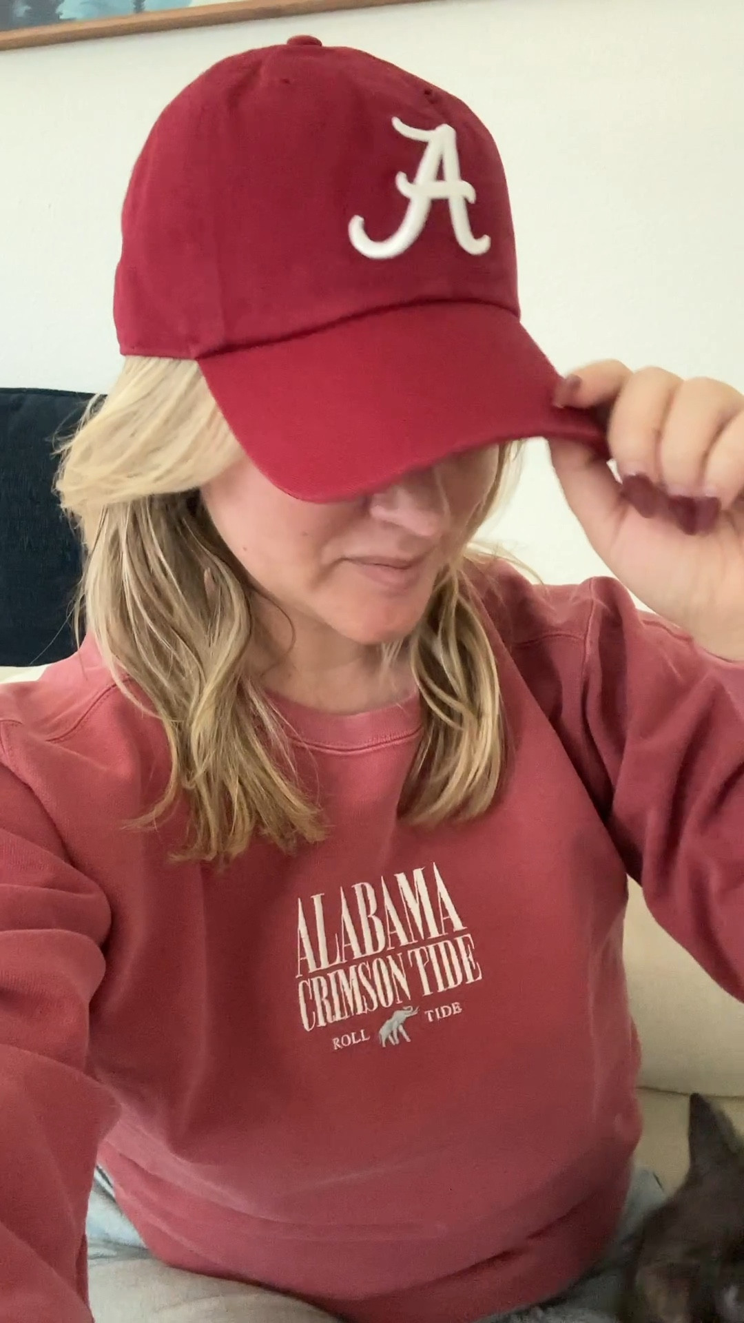 Roll Tide! What a game for Alabama this week! Game day outfit for crimson tide, football game outfit, cozy college sweater and Alabama crimson tide hat. 

#LTKSeasonal #LTKFindsUnder50 #LTKU