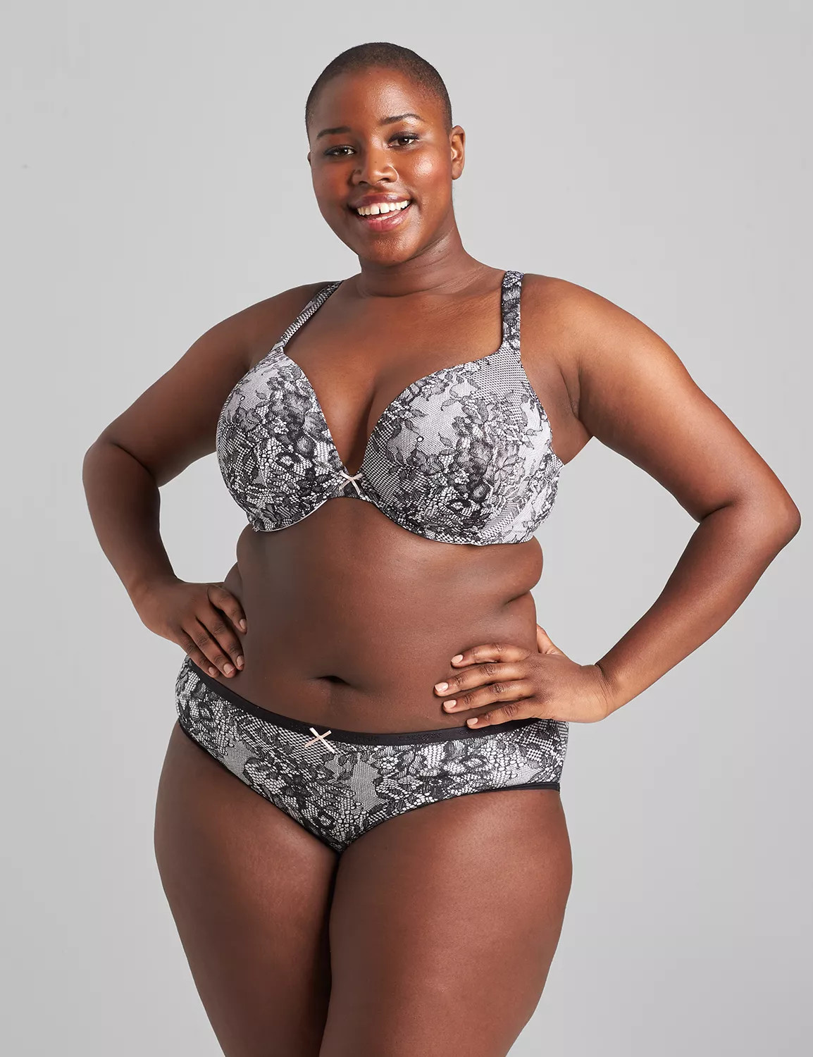 Lane Bryant Women's Smooth Boost Plunge Bra 42D Chantilly Lace | Lane Bryant (US)