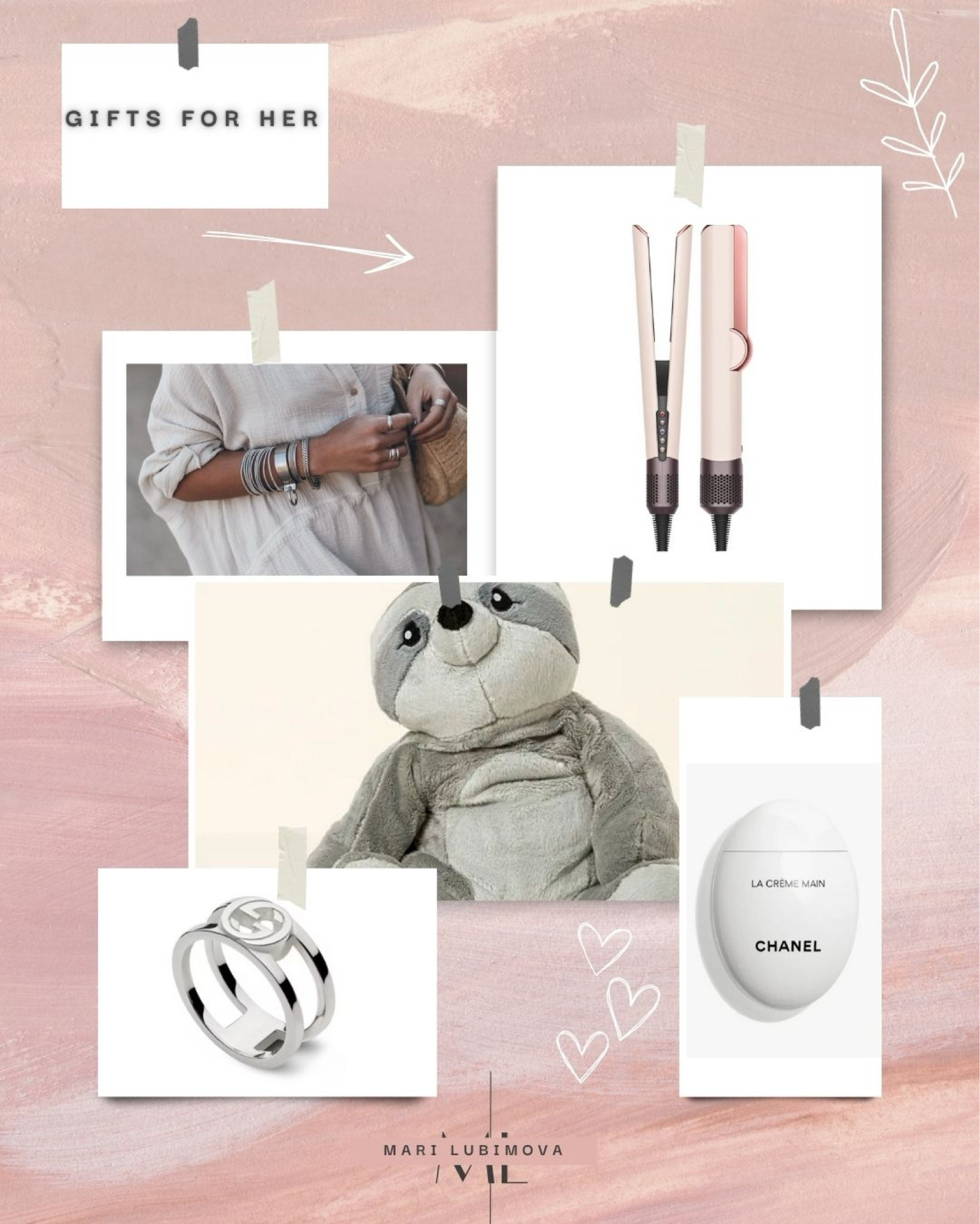 Gift guide for her
Chanel cream 
Emotional support toy 
Gucci ring 
Dyson 

#LTKGiftGuide #LTKHoliday #LTKBeauty