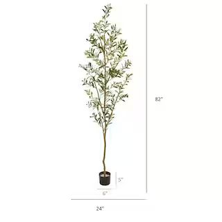 Nearly Natural Indoor 82 in. Artificial Olive Tree 9160 | The Home Depot