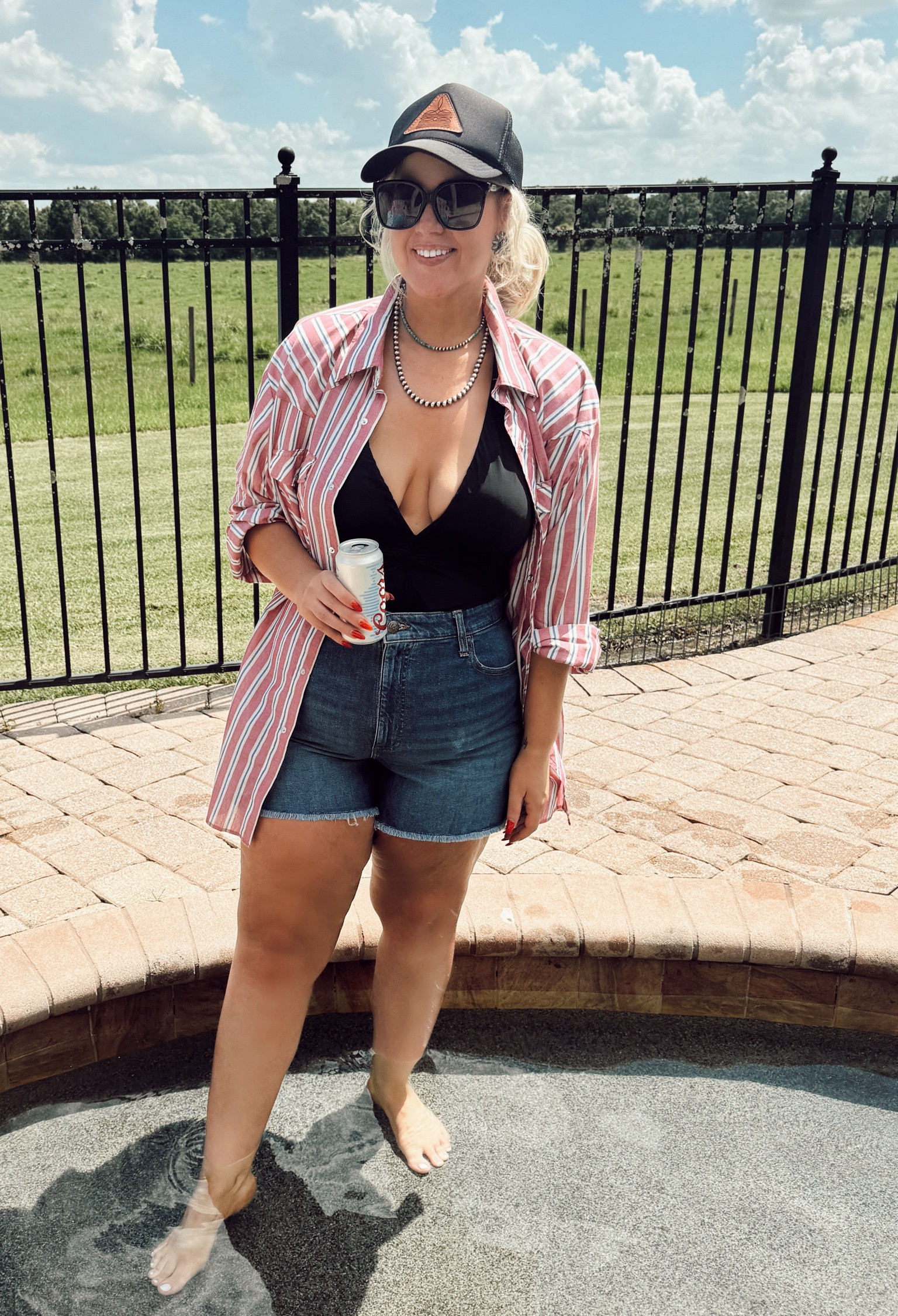 Pool day but make it western

Shirt: xl 
Swimsuit: 2x 
Shorts: 14 

#LTKMidsize #LTKSwim #LTKPlusSize