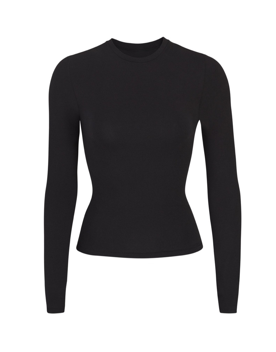Skims Black Long Sleeved Top