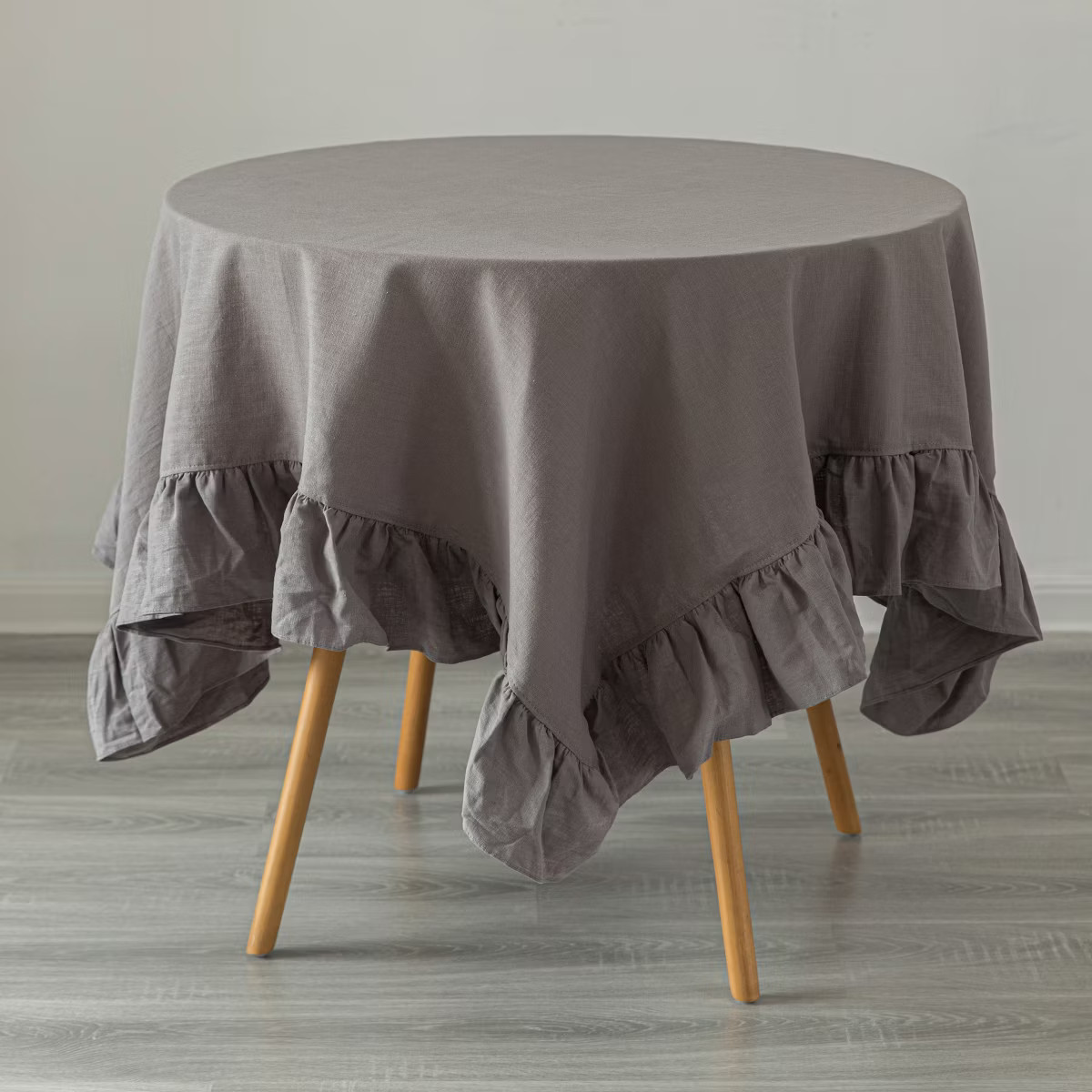 Deerlux 100% Pure Linen Washable Tablecloth with Ruffle Trim | Target