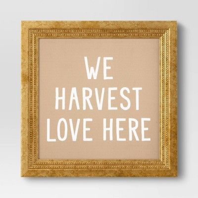 16" x 16" Harvest Love Framed Canvas Board - Threshold™ | Target