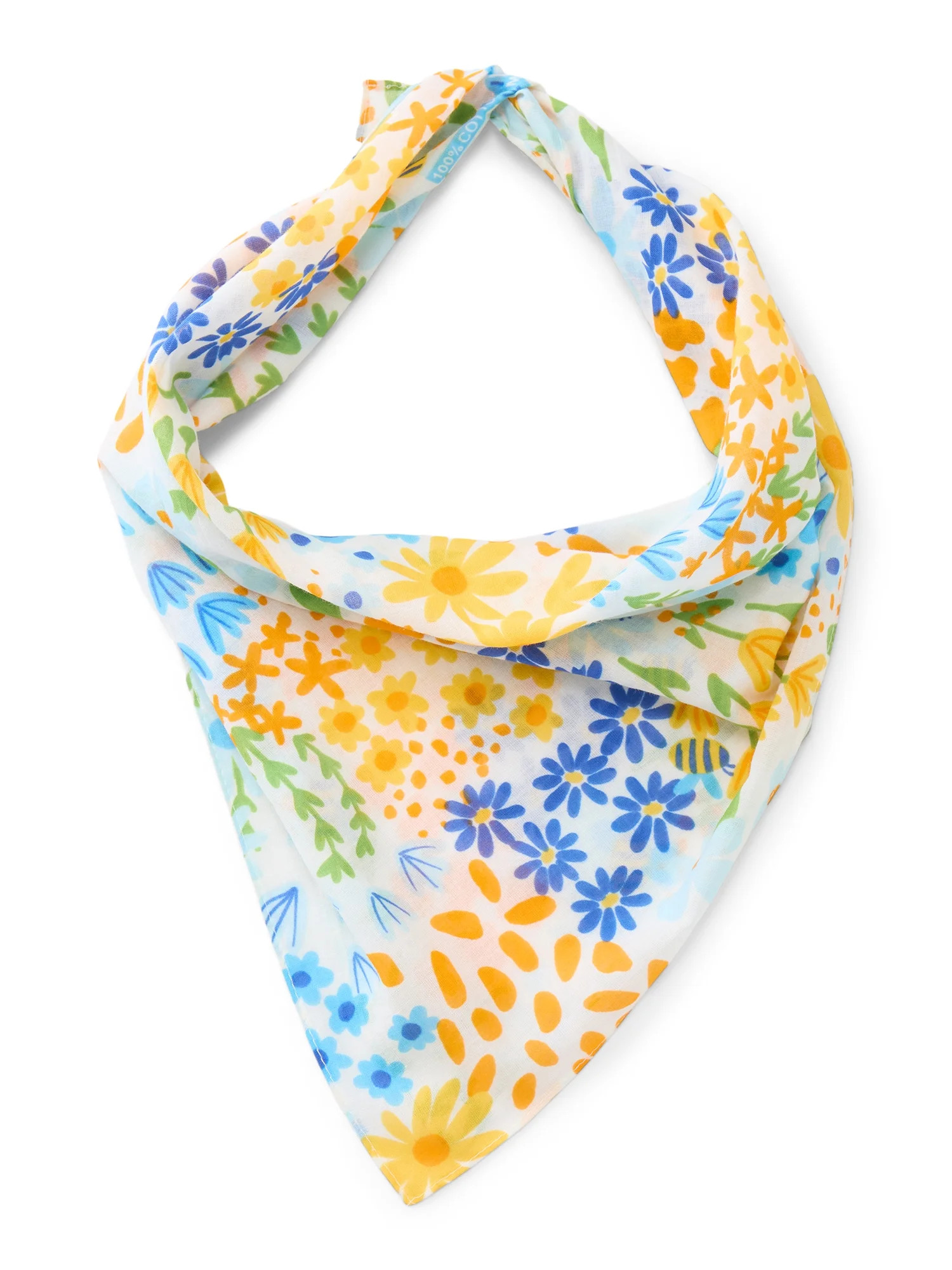 Women’s Wildflower Bandana from Way to Celebrate, One Size, Blue/Multi | Walmart (US)