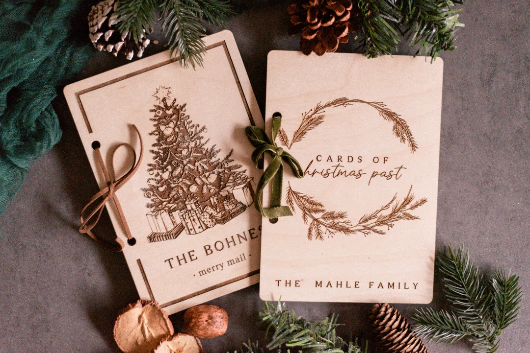 Christmas Card Keeper, Christmas Card Book, Personalize Christmas Card Album, Cards of Christmas ... | Etsy (US)