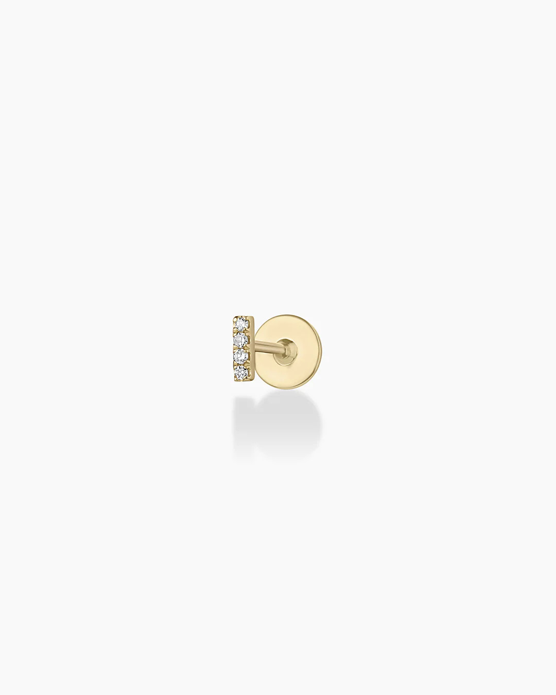 Diamond Pavé Bar Flat Back Single Stud | gorjana