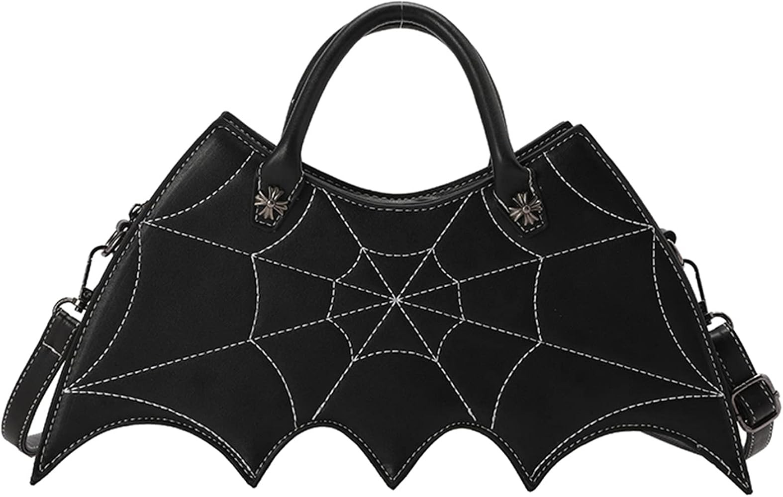 KUANG! Women Bat Wing Shoulder Bag Fashion Halloween Spider Web Tote Purse Crossbody Handbags Pur... | Amazon (US)