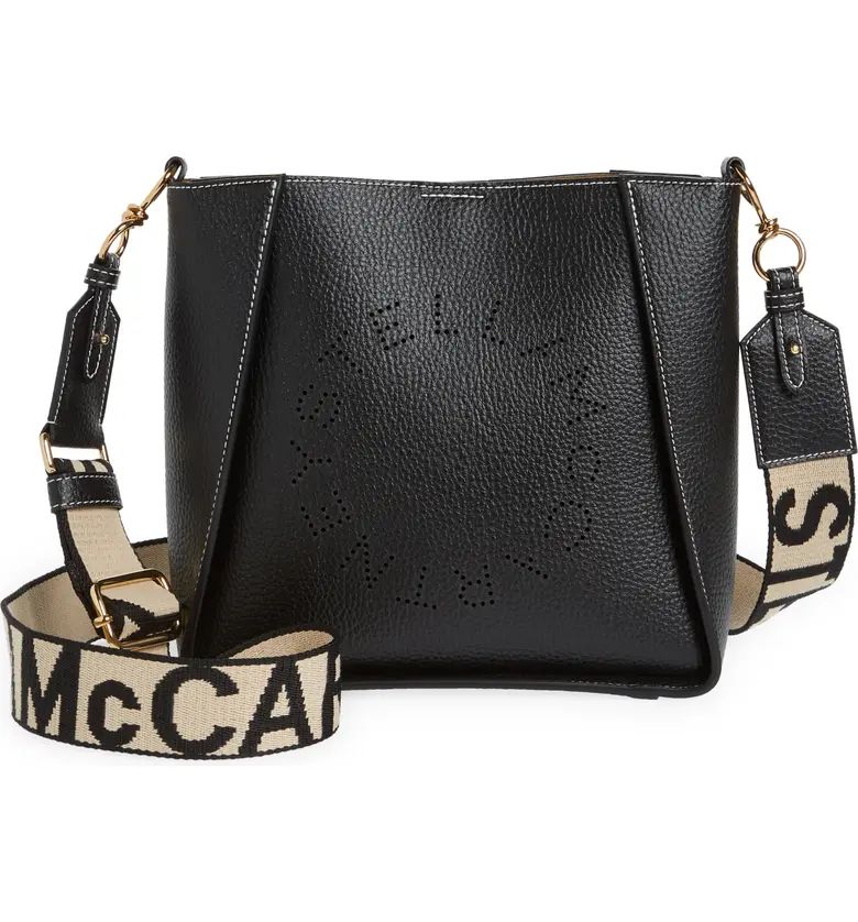 Stella McCartney Perforated Logo Mini Faux Leather Crossbody Bag | Nordstrom | Nordstrom