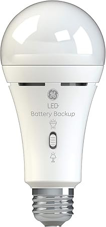 LED+ Backup Battery Light Bulb, A21, Emergency Light Bulb, 60-Watt Replacement, Soft White, Recha... | Amazon (US)