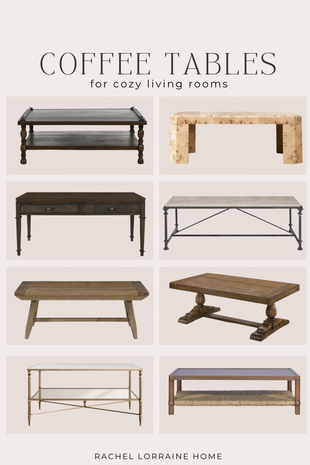 A rectangular coffee table is one of those foundational pieces that really sets the tone in a living room. I rounded up timeless options that work well in cozy, lived-in spaces, with styles ranging from rustic to traditional and a great fit for modern traditional or transitional homes. These are versatile, practical pieces that layer beautifully with books, trays, and everyday life. 

#LTKHome